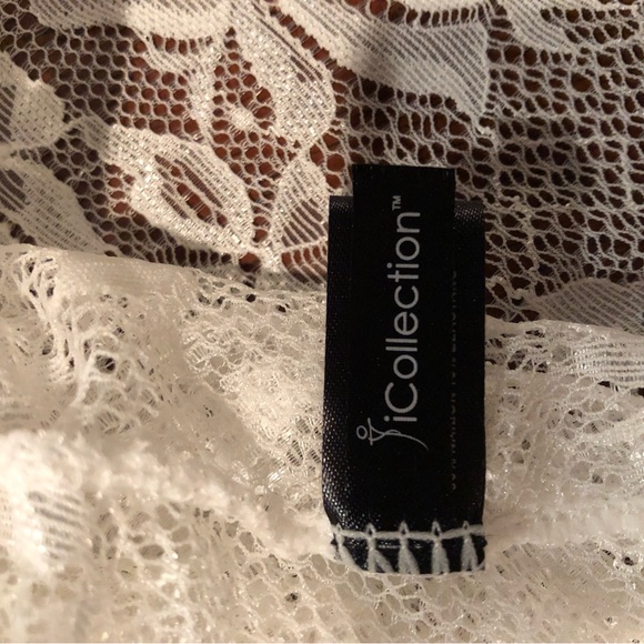 iCollection - Lace Robe - White - Picture 4 of 5